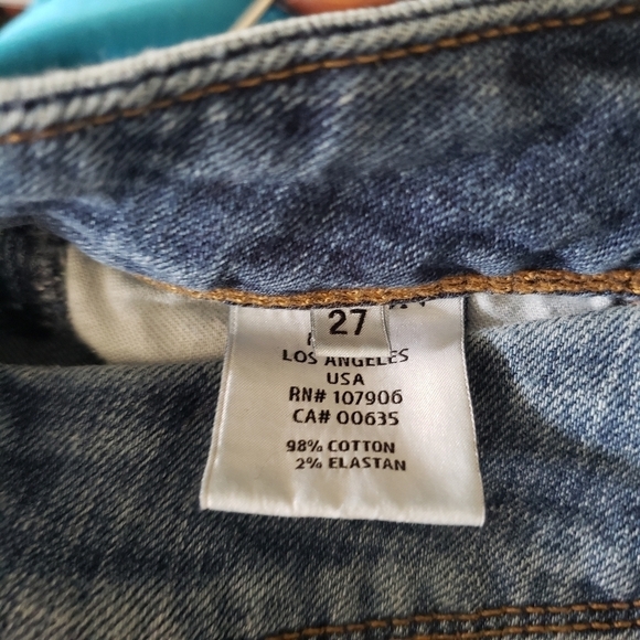 Hudson Collin Flap Distressed Skinny Jeans Size 27 Blue - Picture 6 of 11